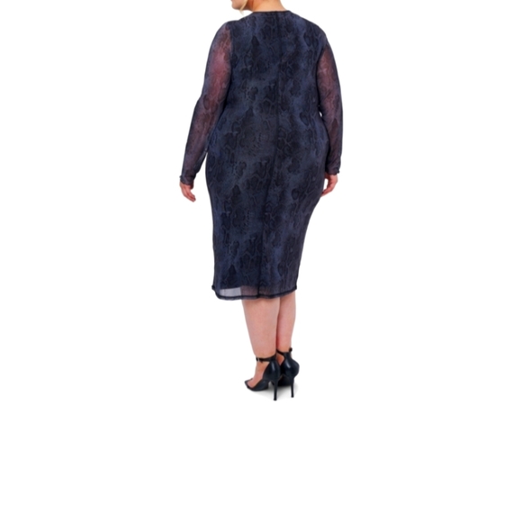 Chic Snake Print Midi Dress - Picture 2 of 2